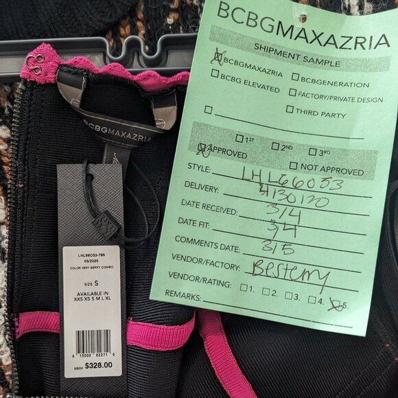 BCBGMAXAZRIA Knit Bodycon Dress Size S - Picture 8 of 8